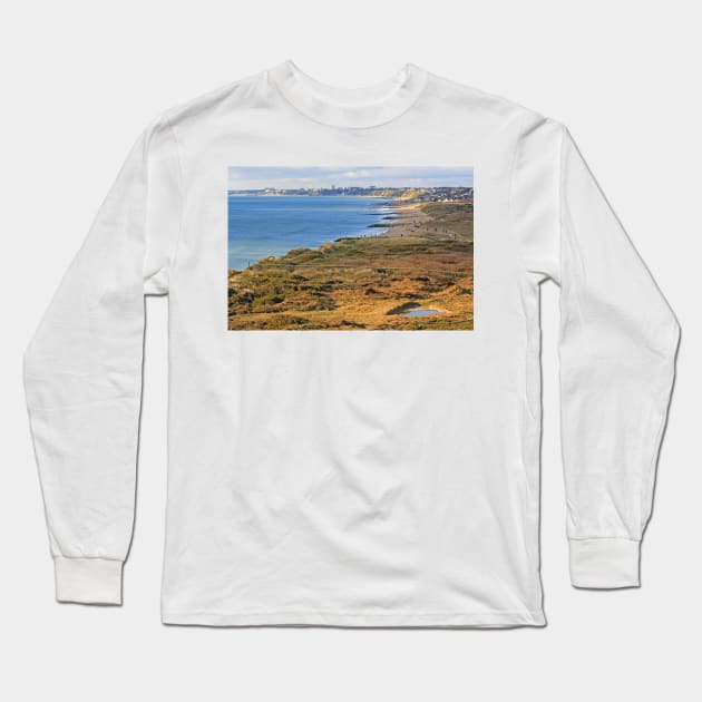 Poole Bay from Hengistbury Head Long Sleeve T-Shirt by RedHillDigital